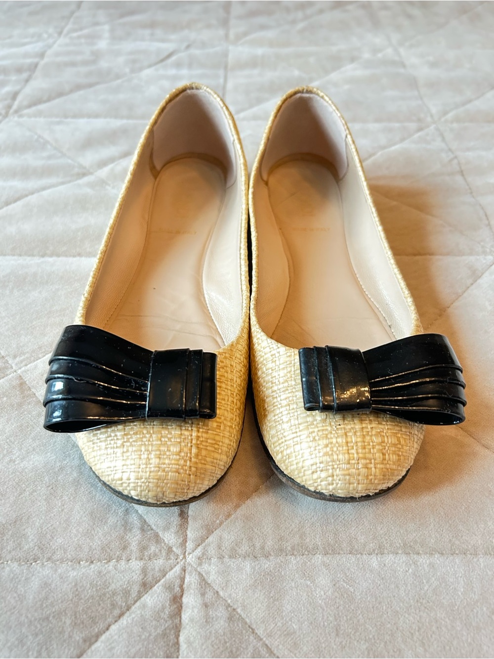 Authentic FENDI Raffia Woven Ballet Flats size 7